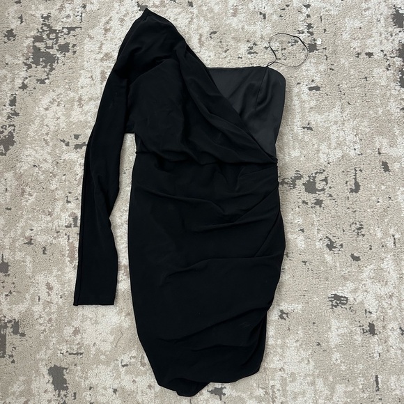 GAUGE81 Black One Sleeve Mini Dress Size Large - Picture 1 of 4